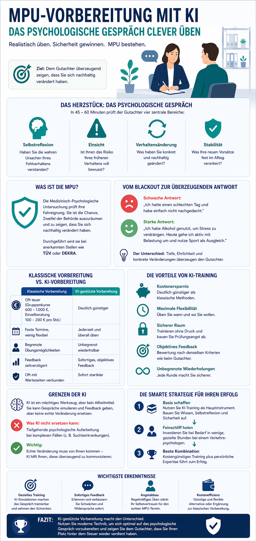 MPU Vorbereitung mit KI Infografik