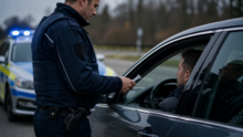 Urintest bei einer Polizeikontrolle